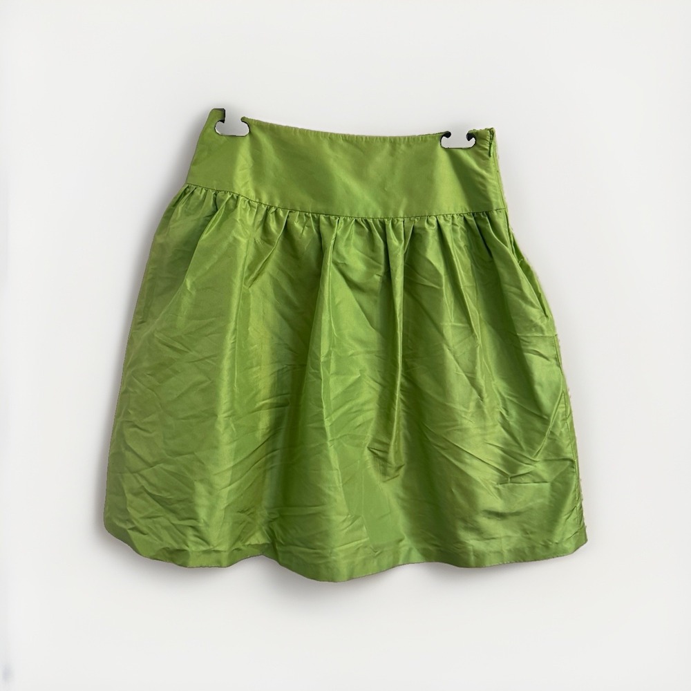 Vintage‎ NWT Lilly Pulitzer Limeade Janey Skirt Green 100% Silk Skirt Size 2